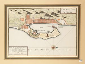 Gaspard Baillieul - Plan de la Ville et Cittadelle de Messine 1718