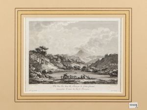 JEAN CLAUDE RICHARD DE SAINT-NON - Vue d'un Lac dans les environs de Castro Giovani - Vue prise dans les Carrieres de Campo bello