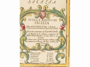 Giacomo Cantelli da Vignola : Isola e Regno di Sicilia detta anticam.te Isola del Sole et Isola de Ciclopi (1682)  - Asta La Sicilia in una collezione di stampe - Associazione Nazionale - Case d'Asta italiane