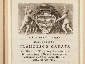 THOMAS SALMON : Dediche a Francesco Carafa e a Agostino Forno patrizio palermitano  - Asta La Sicilia in una collezione di stampe - Associazione Nazionale - Case d'Asta italiane