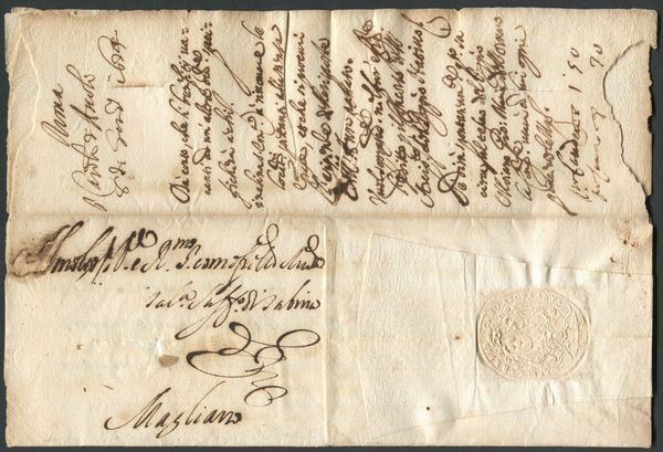 1631, Lettera da Roma a Magliano  - Asta Filatelia e Storia Postale - Associazione Nazionale - Case d'Asta italiane