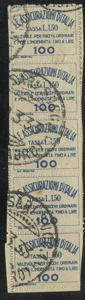 1936, , Regno dItaila, Francobolli Assicurativi, Lire 1,50 azzurro  - Asta Filatelia e Storia Postale - Associazione Nazionale - Case d'Asta italiane