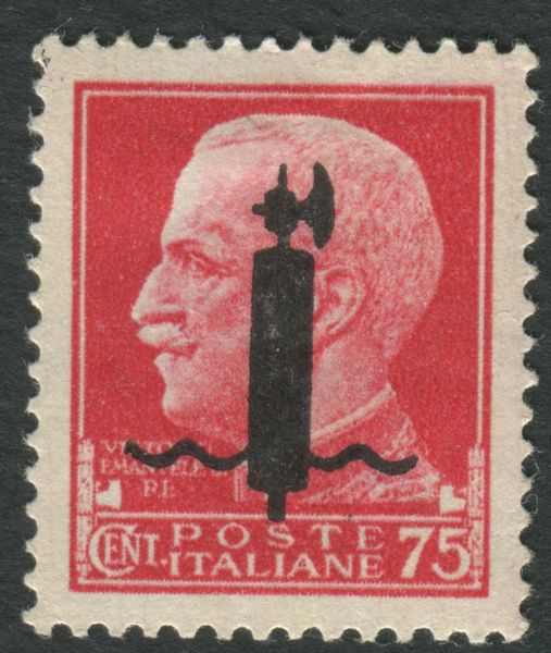 1944, Repubblica Sociale Italiana, Scambi di Soprastampa in colore diverso, 75c. carminio (494C)  - Asta Filatelia e Storia Postale - Associazione Nazionale - Case d'Asta italiane