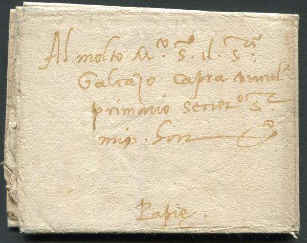 1535, Lettera per Papie (Pavia) a Galeazzo Capra  - Asta Filatelia e Storia Postale - Associazione Nazionale - Case d'Asta italiane