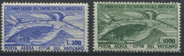 1949, Vaticano, Posta aerea, serie 75 anniversario dellUPU (S.503)  - Asta Filatelia e Storia Postale - Associazione Nazionale - Case d'Asta italiane