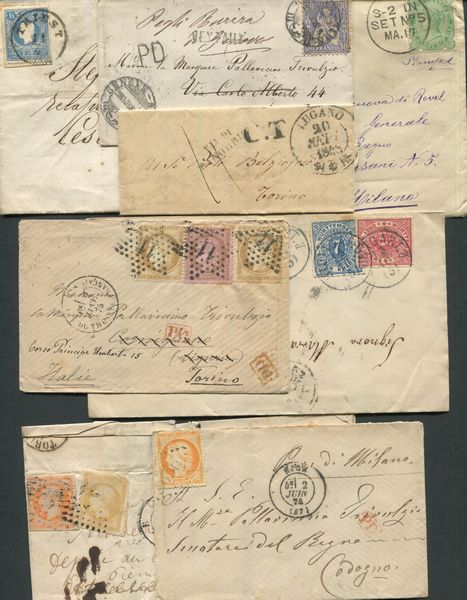 1843/1943, Insieme eterogeneo di 6 cartoline Postali, 8 lettere o interi Postali  - Asta Filatelia e Storia Postale - Associazione Nazionale - Case d'Asta italiane