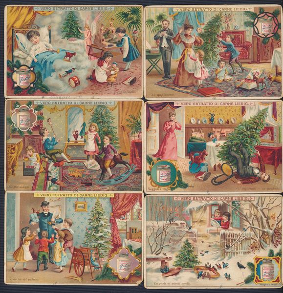 1896 - Figurine Liebig - Serie Natale (albero) (Sang. 484)  - Asta Filatelia e Storia Postale - Associazione Nazionale - Case d'Asta italiane