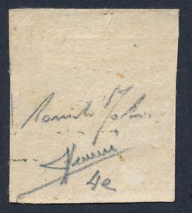 1859, Sicilia, 1 grano oliva grigiastro (4e), II tavola, carta di Napoli, nuovo con gomma  - Asta Filatelia e Storia Postale - Associazione Nazionale - Case d'Asta italiane