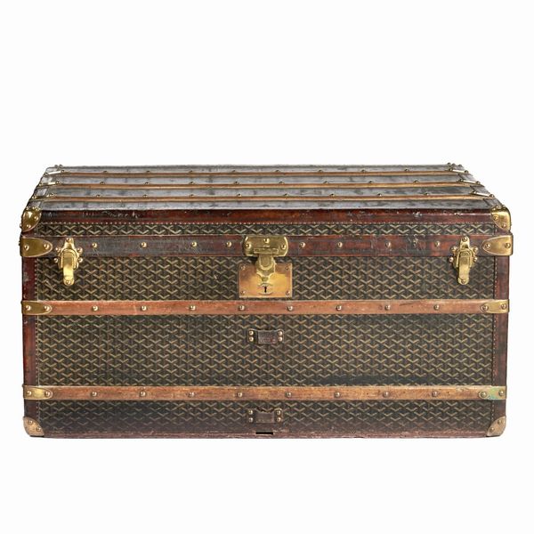 GOYARD TRUNK 100  - Asta Vintage: borse e accessori di hermes, louis vuitton e altre grandi maison - Associazione Nazionale - Case d'Asta italiane