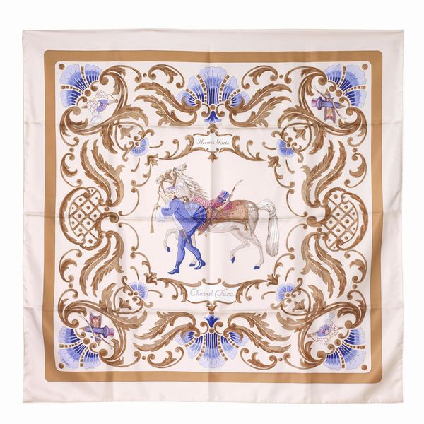 HERMES FOULARD CHEVAL TURC  - Asta Vintage: borse e accessori di hermes, louis vuitton e altre grandi maison - Associazione Nazionale - Case d'Asta italiane