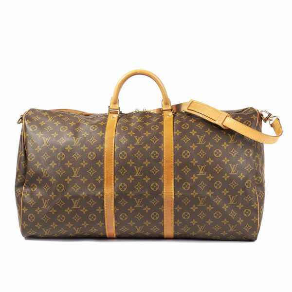 LOUIS VUITTON BORSA DA VIAGGIO KEEPALL BANDOULIERE 60  - Asta Vintage: borse e accessori di hermes, louis vuitton e altre grandi maison - Associazione Nazionale - Case d'Asta italiane