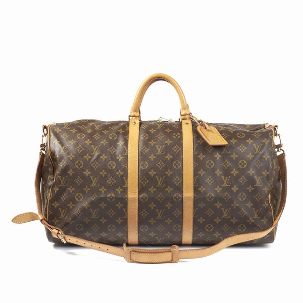 LOUIS VUITTON BORSONE KEEPALL BANDOULIERE 55  - Asta Vintage: borse e accessori di hermes, louis vuitton e altre grandi maison - Associazione Nazionale - Case d'Asta italiane