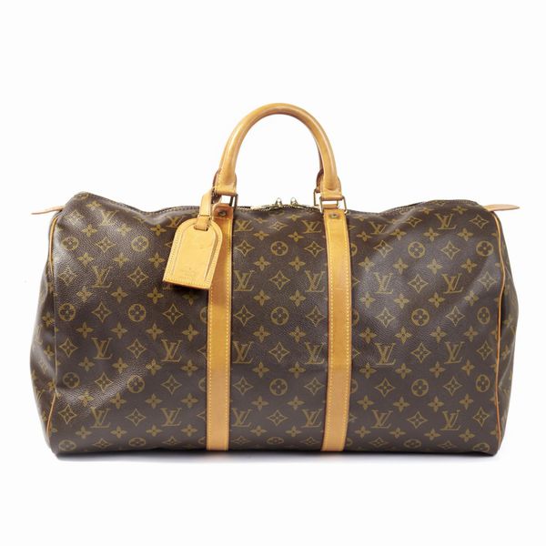 LOUIS VUITTON BORSA DA VIAGGIO KEEPALL 50  - Asta Vintage: borse e accessori di hermes, louis vuitton e altre grandi maison - Associazione Nazionale - Case d'Asta italiane