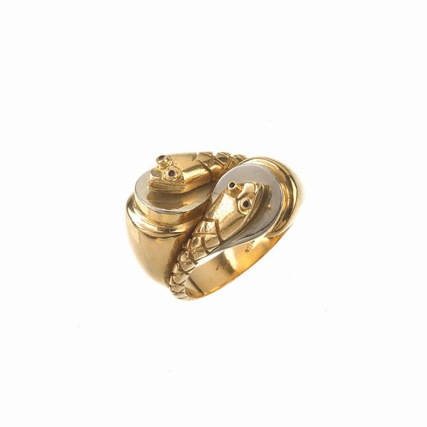 ANELLO CONTRARIE CON SERPENTI  - Asta Gioielli - Associazione Nazionale - Case d'Asta italiane