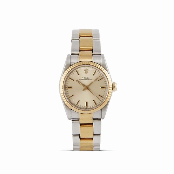 ROLEX : ROLEX OYSTER PERPETUAL MEDIO ACCIAIO E ORO REF. 67513 N. 84082XX ANNO 1983  - Asta OROLOGI - Associazione Nazionale - Case d'Asta italiane