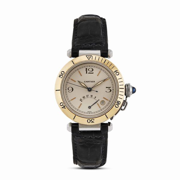 CARTIER : CARTIER PASHA REF. 1033 RISERVA DI CARICA  - Asta OROLOGI - Associazione Nazionale - Case d'Asta italiane