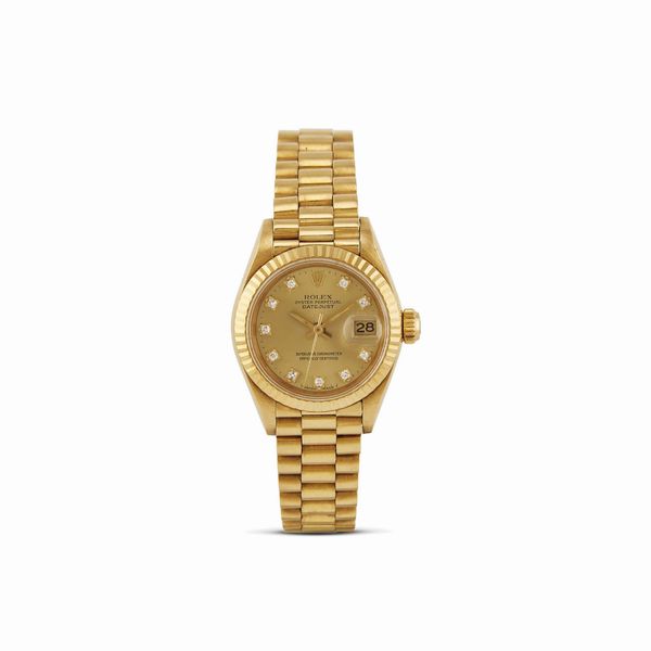 ROLEX : ROLEX DATEJUST LADY ORO GIALLO REF. 69178 N. 92929XX ANNO 1985  - Asta OROLOGI - Associazione Nazionale - Case d'Asta italiane