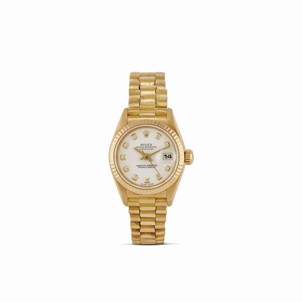 ROLEX : ROLEX DATEJUST LADY ORO GIALLO REF. 69178 N. N1879XX ANNO 1992  - Asta OROLOGI - Associazione Nazionale - Case d'Asta italiane