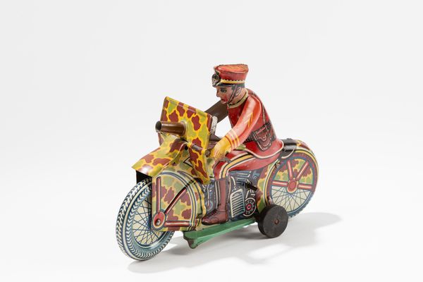 Marx Toys : Moto delle polizia con mitraglietta  - Asta Giocattoli d'Epoca - Associazione Nazionale - Case d'Asta italiane