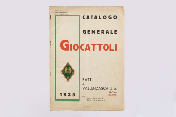 Catalogo generale Giocattoli Ratti e Vallanzasca  - Asta Giocattoli d'Epoca - Associazione Nazionale - Case d'Asta italiane