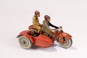 Tippco : Moto sidecar con la famiglia di grandi dimensione  - Asta Giocattoli d'Epoca - Associazione Nazionale - Case d'Asta italiane