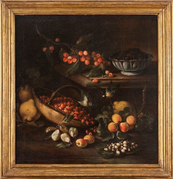 Scuola lombarda, secolo XVII : Due nature morte en plein air  - Asta Dipinti e Disegni Antichi - Associazione Nazionale - Case d'Asta italiane