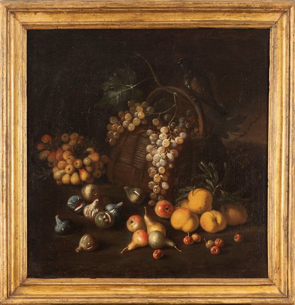 Scuola lombarda, secolo XVII : Due nature morte en plein air  - Asta Dipinti e Disegni Antichi - Associazione Nazionale - Case d'Asta italiane