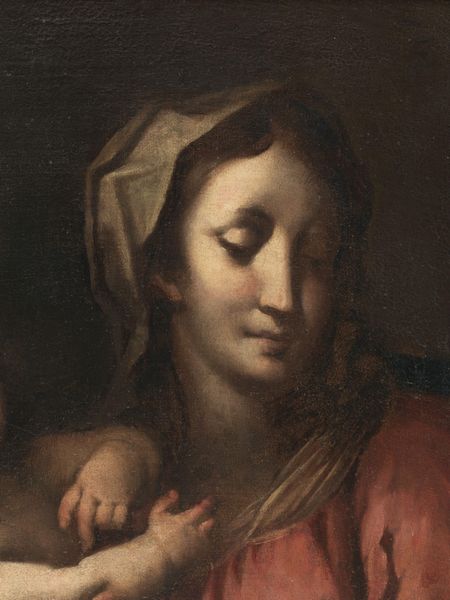 Scuola dell'Italia centrale, fine secolo XVII - inizi secolo XVIII : Madonna con Bambino  - Asta Dipinti e Disegni Antichi - Associazione Nazionale - Case d'Asta italiane