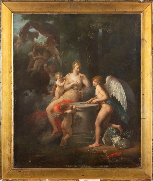 Scuola francese, inizi del secolo XIX : Venere e Amore  - Asta Dipinti e Disegni Antichi - Associazione Nazionale - Case d'Asta italiane