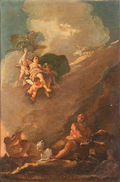 Scuola veneta, secolo XVIII : Venere nella fucina di Vulcano (bozzetto)  - Asta Dipinti e Disegni Antichi - Associazione Nazionale - Case d'Asta italiane