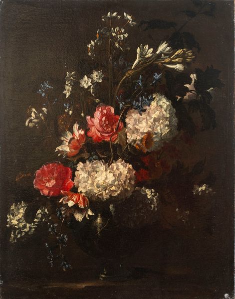 Andrea Belvedere : Rose, ortensie e narcisi in un vaso di vetro; e Rose, peonie e altri fiori in un vaso di vetro  - Asta Dipinti e Disegni Antichi - Associazione Nazionale - Case d'Asta italiane