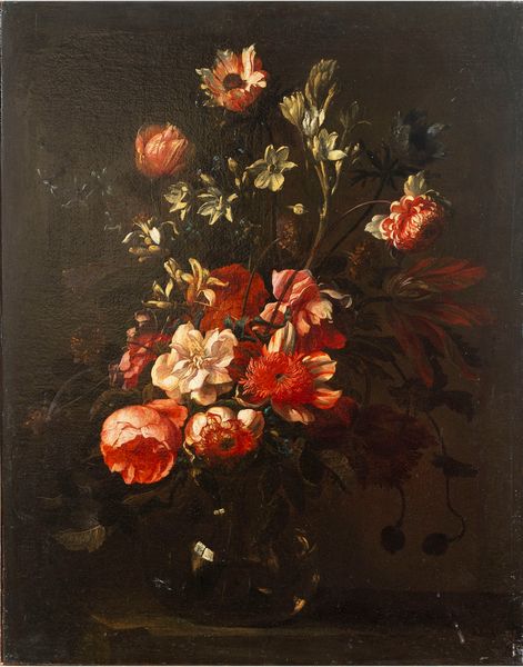 Andrea Belvedere : Rose, ortensie e narcisi in un vaso di vetro; e Rose, peonie e altri fiori in un vaso di vetro  - Asta Dipinti e Disegni Antichi - Associazione Nazionale - Case d'Asta italiane