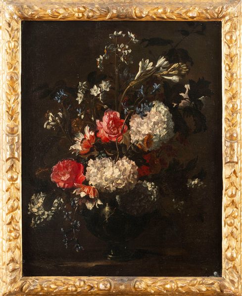 Andrea Belvedere : Rose, ortensie e narcisi in un vaso di vetro; e Rose, peonie e altri fiori in un vaso di vetro  - Asta Dipinti e Disegni Antichi - Associazione Nazionale - Case d'Asta italiane