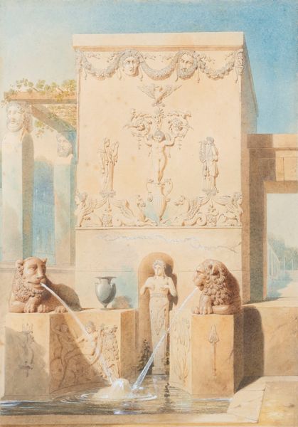 Jules-Frédéric Bouchet : Fontana monumentale  - Asta Dipinti e Disegni Antichi - Associazione Nazionale - Case d'Asta italiane