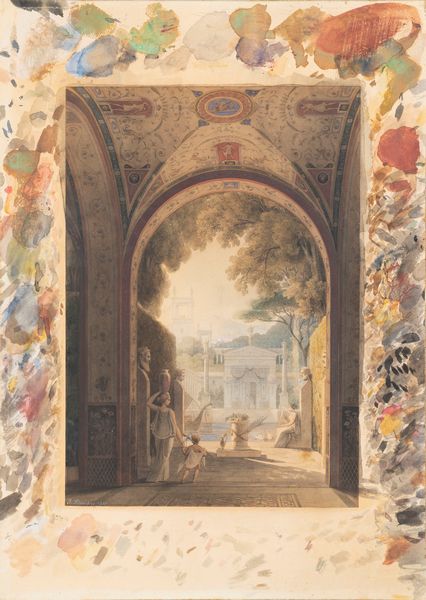 Jules-Frédéric Bouchet : Studio per veduta di citt classica  - Asta Dipinti e Disegni Antichi - Associazione Nazionale - Case d'Asta italiane