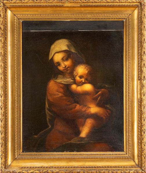 Scuola dell'Italia settentrionale, secolo XVII : Madonna con Bambino  - Asta Dipinti e Disegni Antichi - Associazione Nazionale - Case d'Asta italiane