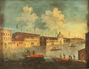 Maniera di Antonio Canal, detto il Canaletto : Due vedute di Venezia  - Asta Dipinti e Disegni Antichi - Associazione Nazionale - Case d'Asta italiane