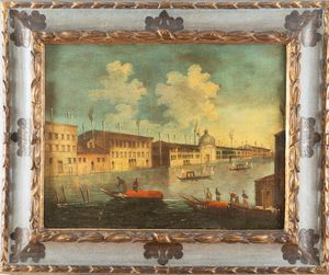 Maniera di Antonio Canal, detto il Canaletto : Due vedute di Venezia  - Asta Dipinti e Disegni Antichi - Associazione Nazionale - Case d'Asta italiane