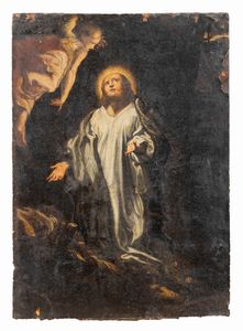 Scuola emiliana, secolo XVII, da Correggio - Cristo nell'orto