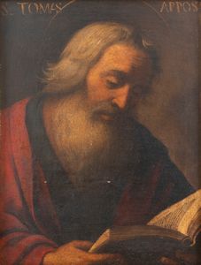 Scuola dell'Italia settentrionale, secolo XVII : San Filippo Apostolo; e San Tommaso Apostolo  - Asta Dipinti e Disegni Antichi - Associazione Nazionale - Case d'Asta italiane