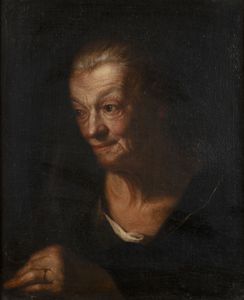 Attribuito a Pietro Bellotti - Ritratto di anziana