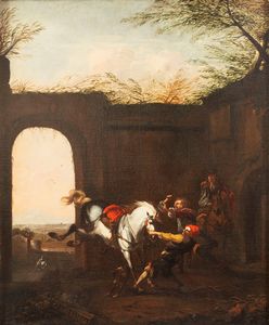 Pieter van Bloemen, detto lo Stendardo - Cavallo imbizzarrito