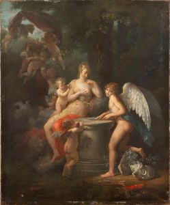 Scuola francese, inizi del secolo XIX - Venere e Amore