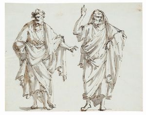 Giacomo Rossi : Studi di figure classiche  - Asta Dipinti e Disegni Antichi - Associazione Nazionale - Case d'Asta italiane