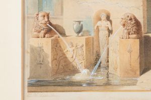 Jules-Frédéric Bouchet : Fontana monumentale  - Asta Dipinti e Disegni Antichi - Associazione Nazionale - Case d'Asta italiane