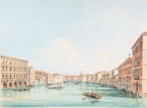 Scuola veneta, secolo XIX : Venezia, Canal Grande  - Asta Dipinti e Disegni Antichi - Associazione Nazionale - Case d'Asta italiane