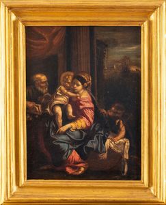 Da Annibale Carracci : Sacra Famiglia con San Giovannino (Madonna Montalto)  - Asta Dipinti e Disegni Antichi - Associazione Nazionale - Case d'Asta italiane