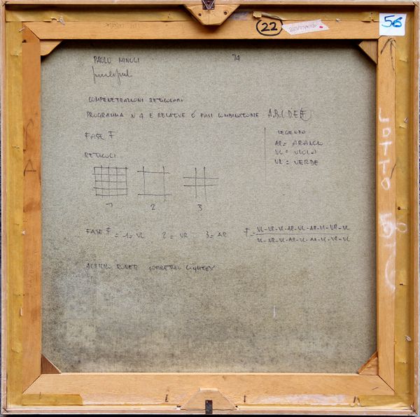 PAOLO MINOLI : Compenetrazioni reticolari  - Asta Arte moderna e contemporanea - Associazione Nazionale - Case d'Asta italiane