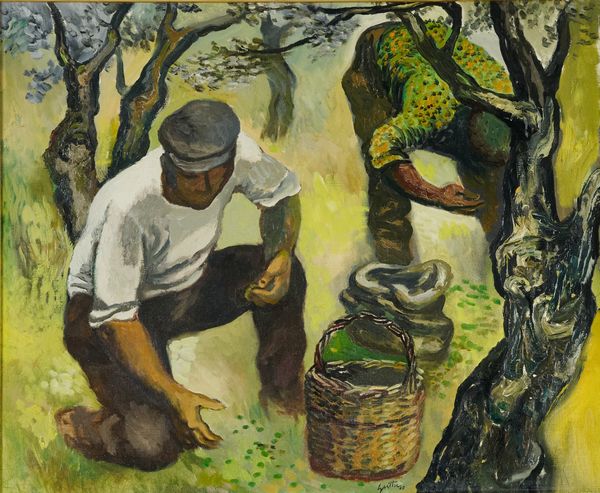 Renato Guttuso : Raccoglitore di olive  - Asta Arte Moderna e Contemporanea - Associazione Nazionale - Case d'Asta italiane