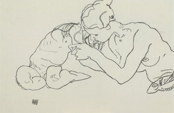 Egon Schiele : Senza titolo  - Asta Arte Moderna e Contemporanea - Associazione Nazionale - Case d'Asta italiane